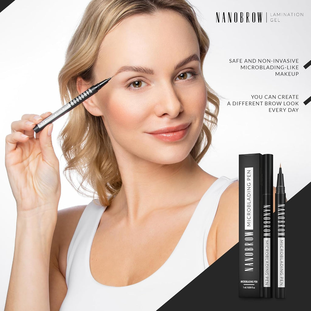 Microblading Eyebrow Makeup Marker in Brown - Achieve Enhanced, Dense, and Full Brows