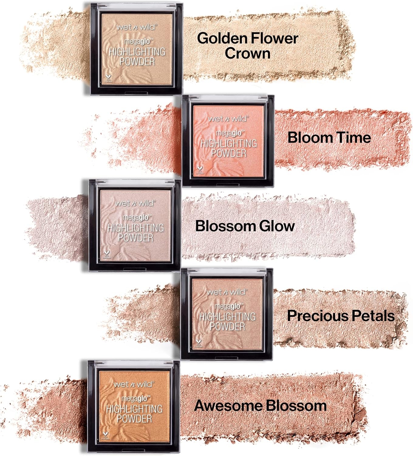 Megaglo Highlighting Powder - Highlighter Makeup for a Shimmering Pink Rose Gold Glow