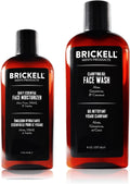 Brickell Men's Daily Essential Face Care Routine: Gel Facial Cleanser and Moisturizer, Natural and Organic, Unscented