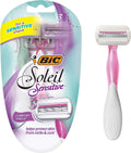 Soleil Sensitive Women's Disposable Shaving Razors - Set of 3, Purple, Model 7048