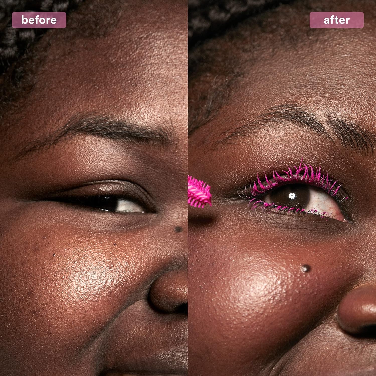 Color Mascara 371 - Pink with Keratin for Enhanced Definition and Volume - Long-Lasting, Highly Pigmented Formula for Sensitive Eyes - Vegan and Cruelty-Free