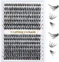 30D & 40D Wispy Lash Clusters (9-16mm) - DIY Natural D Curl Lash Extensions, 280 Pieces for Home Use