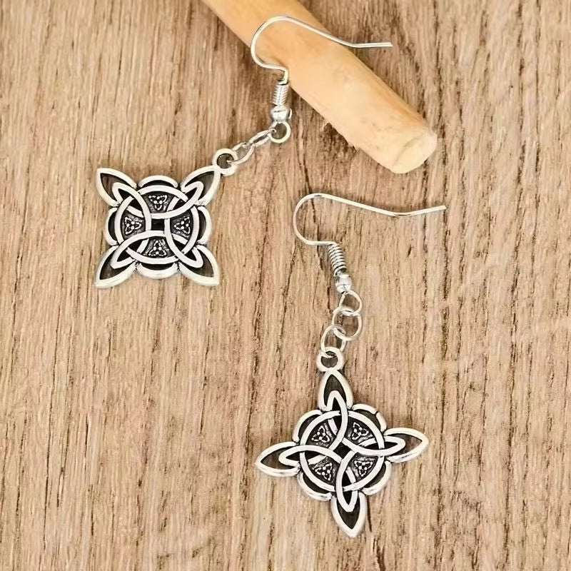 Vintage Witch Knot Earrings Magic Knot Pagan Wicca Symbol Earring for Women Celtic Knot Jewelry Gifts