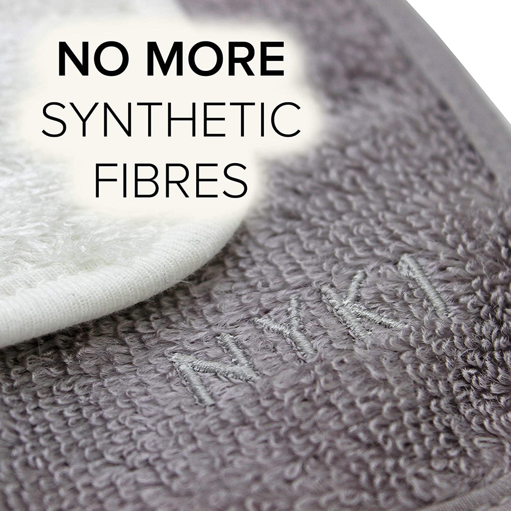 Bamboo Exfoliating Face Towels - Set of 2 Reusable Makeup Remover Cloths with Microfiber Technology