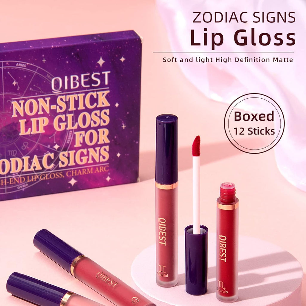 6-Piece Heart Crush Lip Glaze Ink Set, Vivid Color Lipstick with Juicy Glossy Finish, Long-Lasting Moisturizing Formula, Highly Pigmented Clear and Natural Makeup for Daily Use (B)
