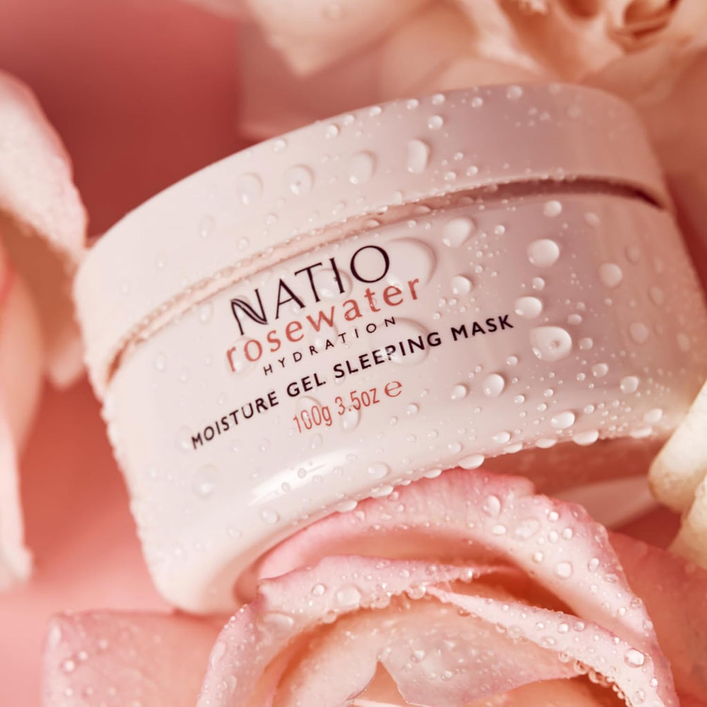 Australia Rosewater Hydration Moisture Gel Sleeping Mask 100G - Overnight Plumping Face Mask with Rosewater, Hyaluronate, and Calendula - Universal Face Moisturiser - Made in Australia