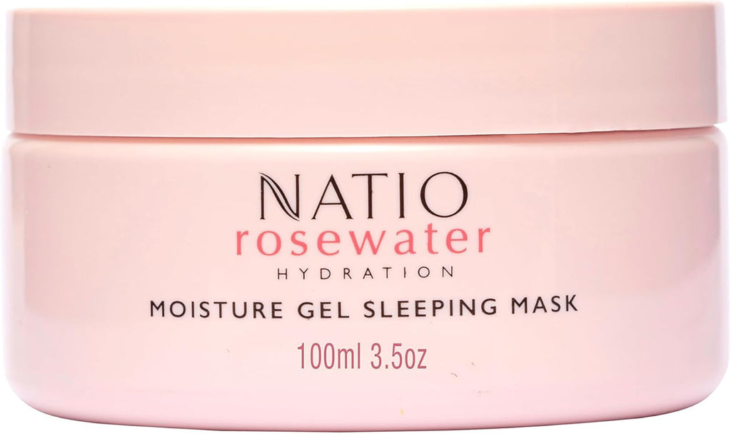 Australia Rosewater Hydration Moisture Gel Sleeping Mask 100G - Overnight Plumping Face Mask with Rosewater, Hyaluronate, and Calendula - Universal Face Moisturiser - Made in Australia