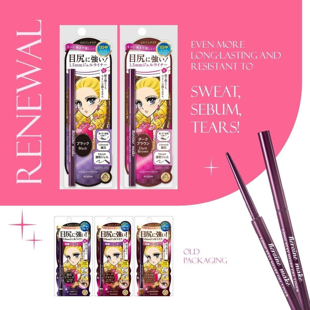 UP SP Long Stay Sharp Gel Liner - 01 Jet Black, 0.07g