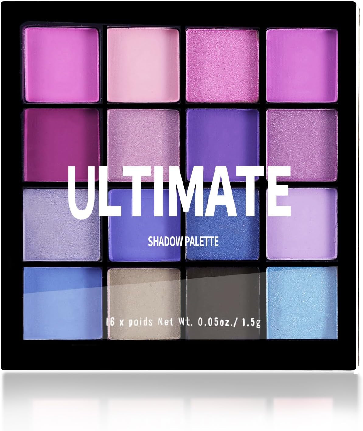 16-Color Colorful Eyeshadow Palette - Matte and Glitter Shades for Effortless Glamour Looks, Blendable and Buildable Formula