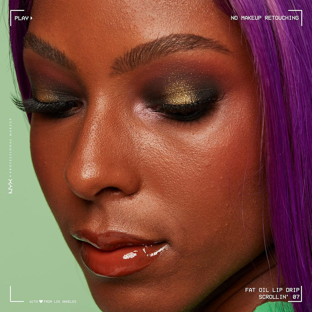 Fat Oil Lip Drip - Moisturizing Vegan Tinted Lip Gloss in Deep Caramel
