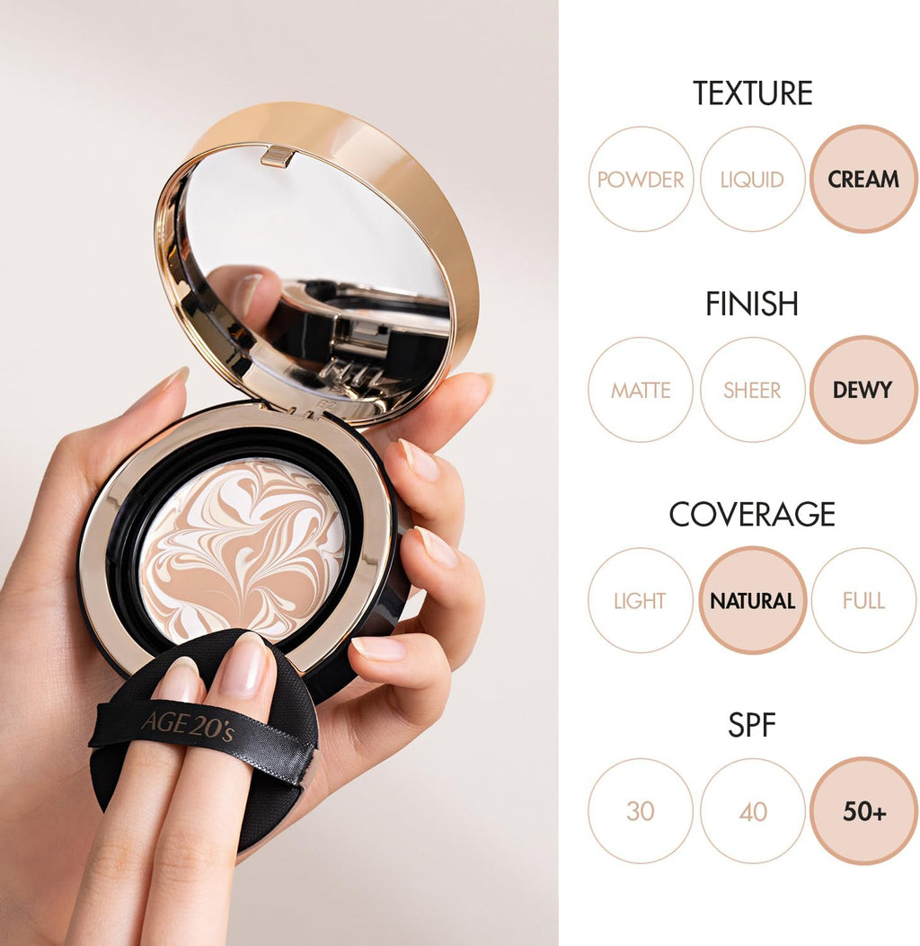 Signature Essence Cover Pact - Intense Coverage in 21 Light Beige