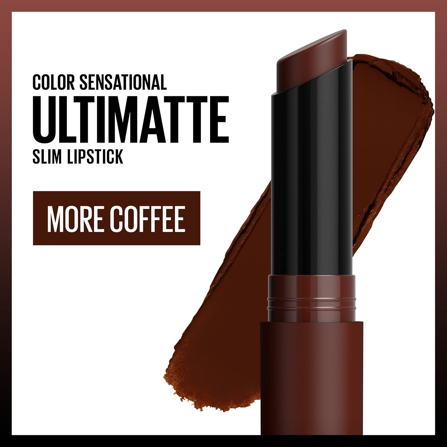 Color Sensational Ultimatte Neo-Neutrals Slim Lipstick - Lightweight Blurring Formula with High-Impact Pigments in More Coffee, 0.06 Oz