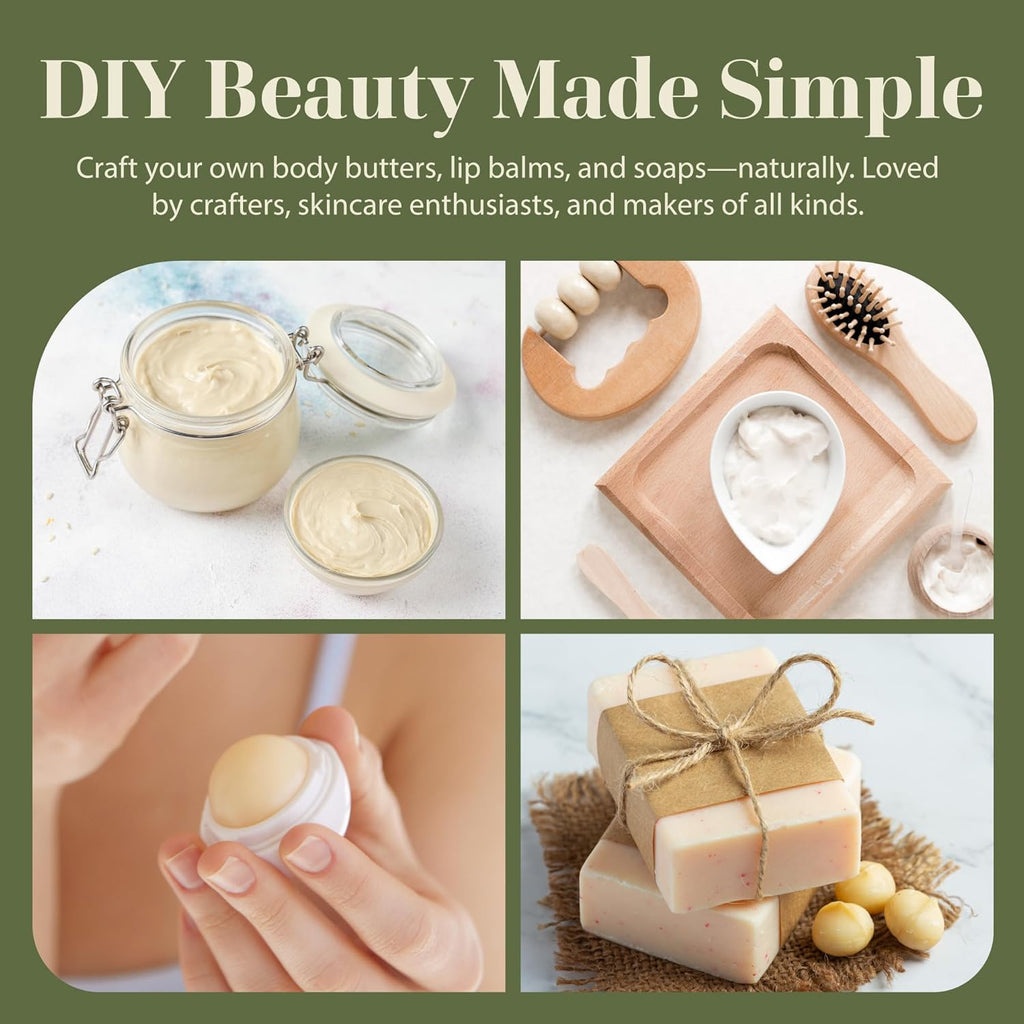 Organic Unrefined Raw African Ivory White Shea Butter 16 oz - Premium Moisturizing Shea Butter for Skin and Hair, Ideal for DIY Lip Balm, Cream, Soap, and Lotion Production